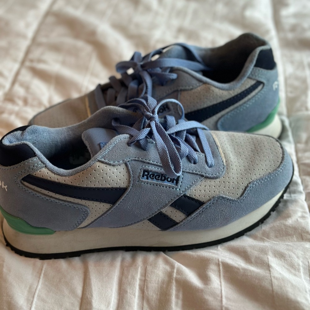 Reebok Light Blue and Navy Athletic Shoes